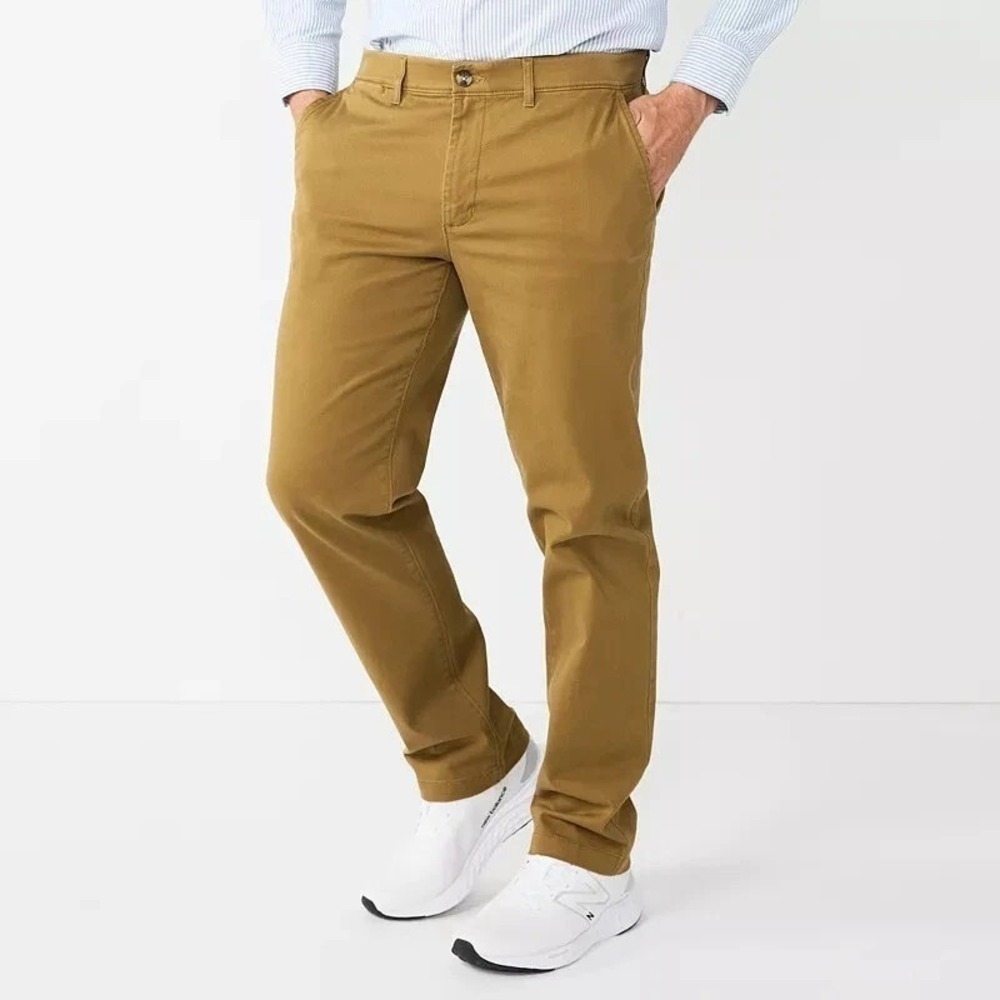 Men's Sonoma Goods For Life Pants Slim-Fit Chinos Willow Oak Size 31 X 32